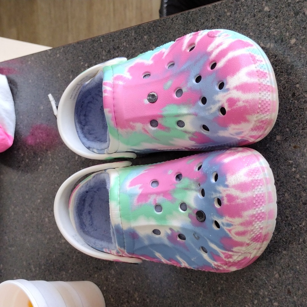 Rainbow color crocs